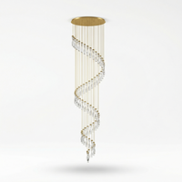 Suspension Structure Métal Doré et Cristaux Taillés – Vanta