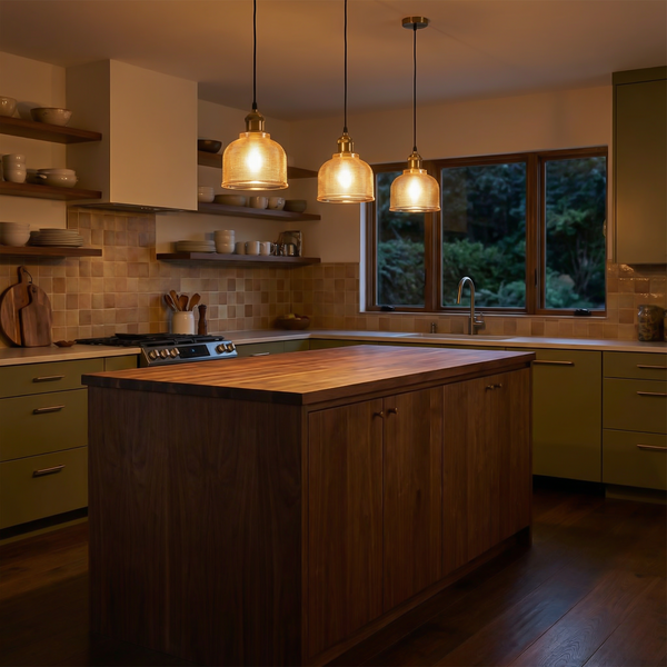 Suspension en verre coloré pour salle à manger – Arcanthe