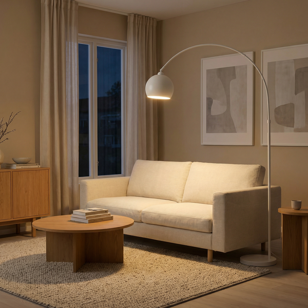 Lampadaire Chrome Poli LED Dimmable – Tripotys