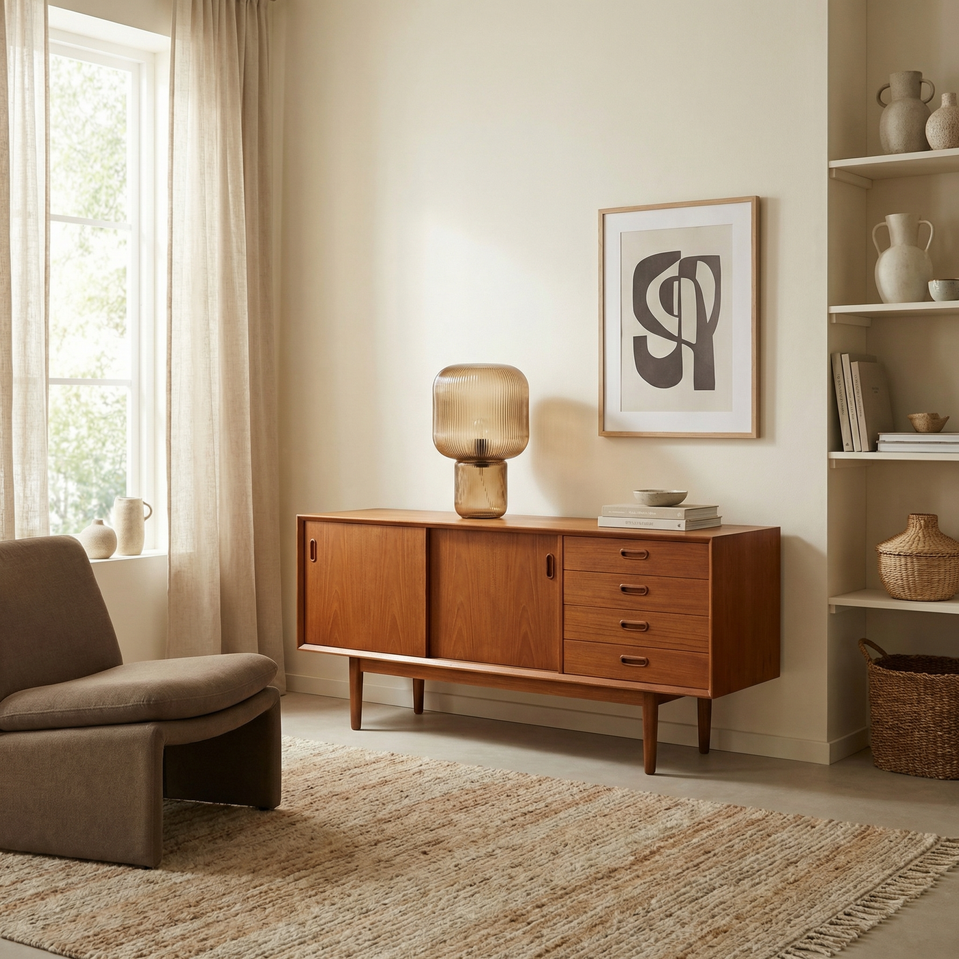 Lampe de Table en Verre Minimaliste pour Chambre – Armoniqui