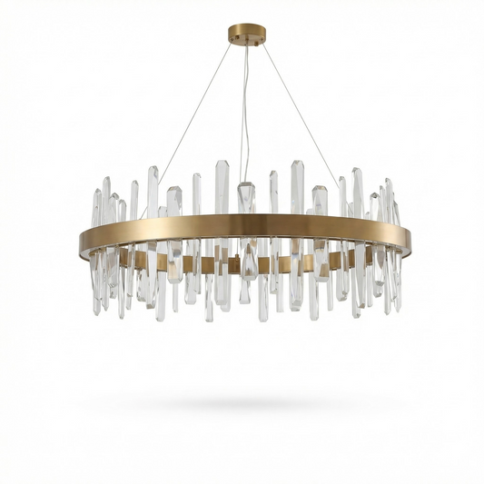 Lustre Élégant Cristaux Facettés & Diffusion Chic – Vivo