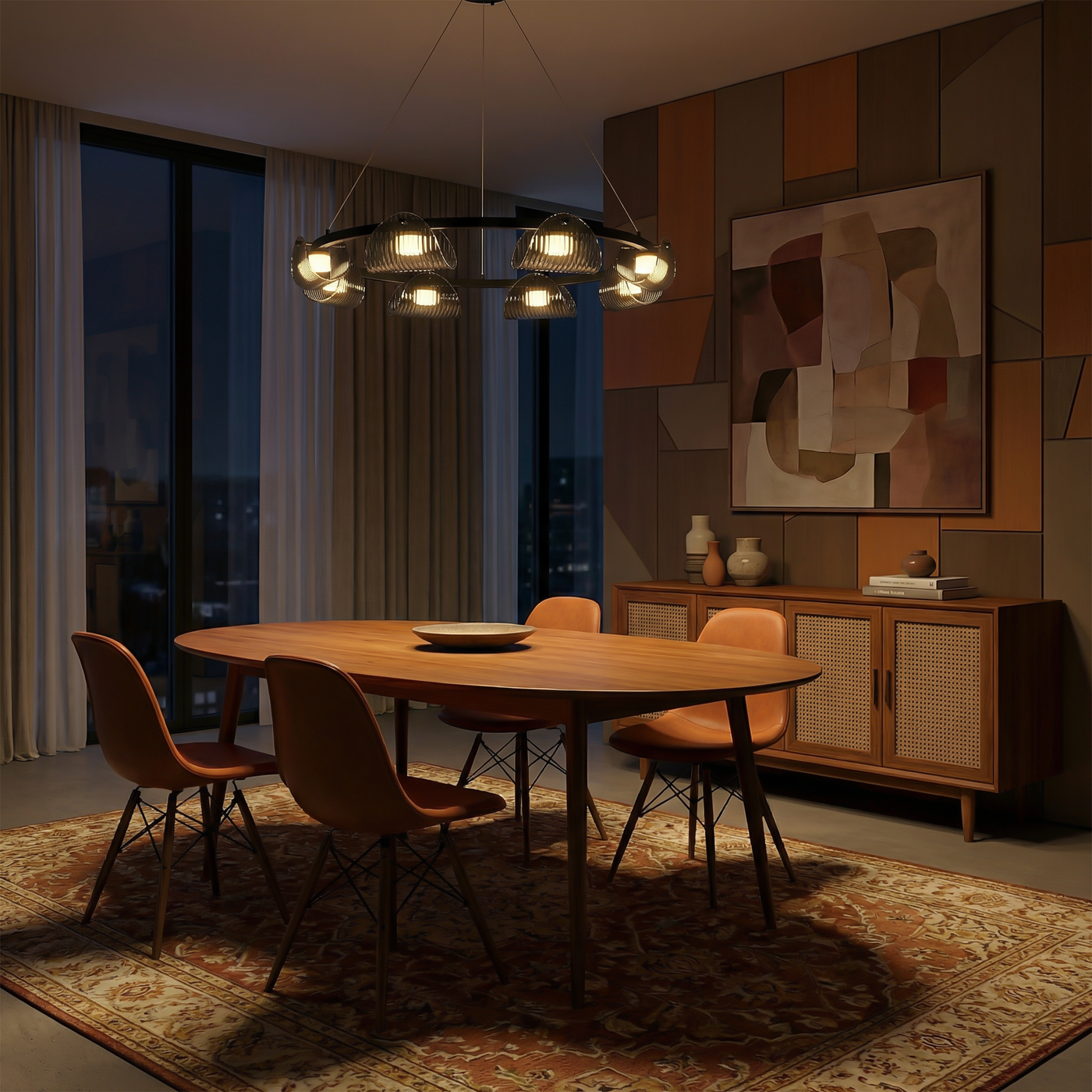 Suspension en verre fumé gris pour salle à manger – Orvelia