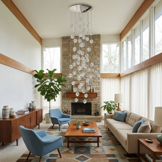 Lustre en cristal moderne pour salon – Crysélio