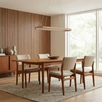 Suspension Bois Naturel LED Ambiance Chaleureuse – Obscalis