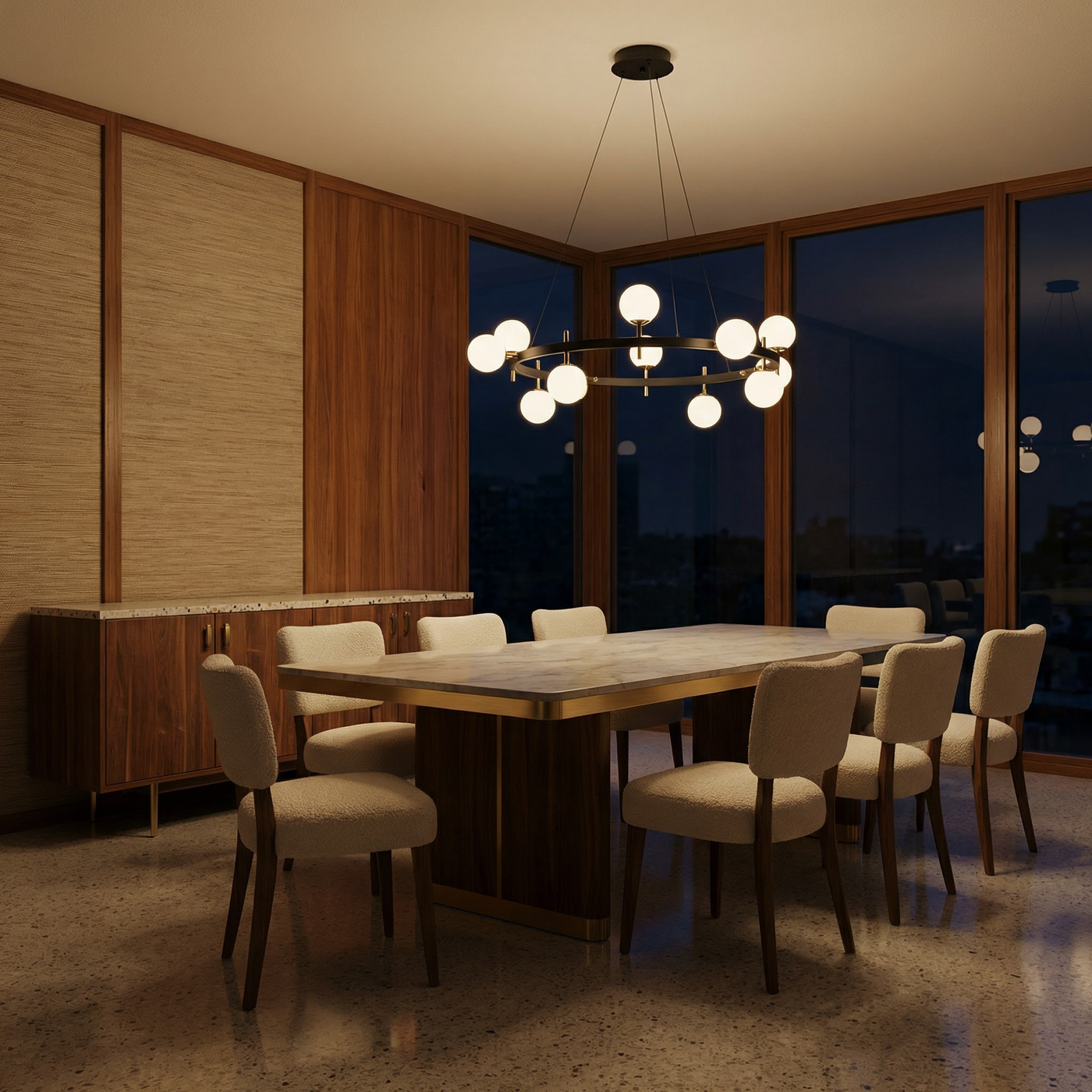 Lustre Contemporain Verre Sculpté Design Élégant Lumière 3000K – Ophéa