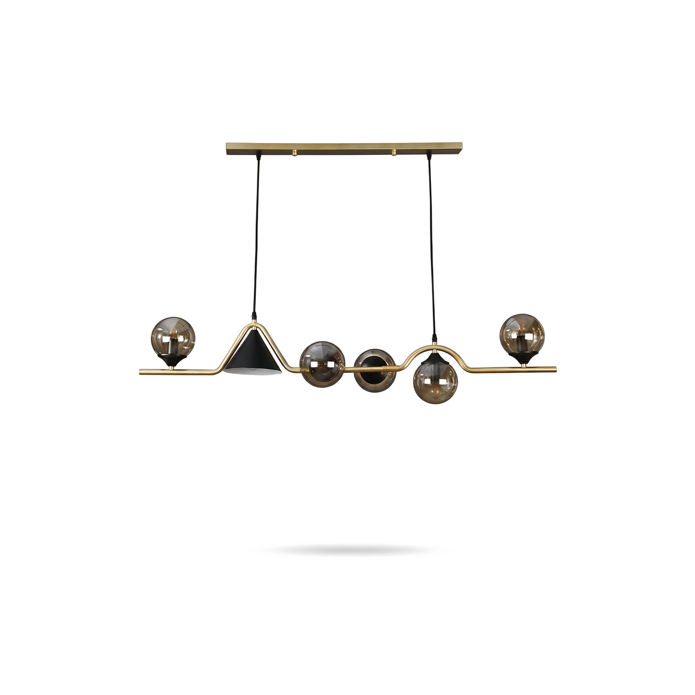 Plafonnier Verre Métal LED Moderne – Stalio