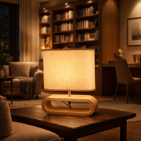 Lampe Bois Tissu Design Raffiné – Nuvina