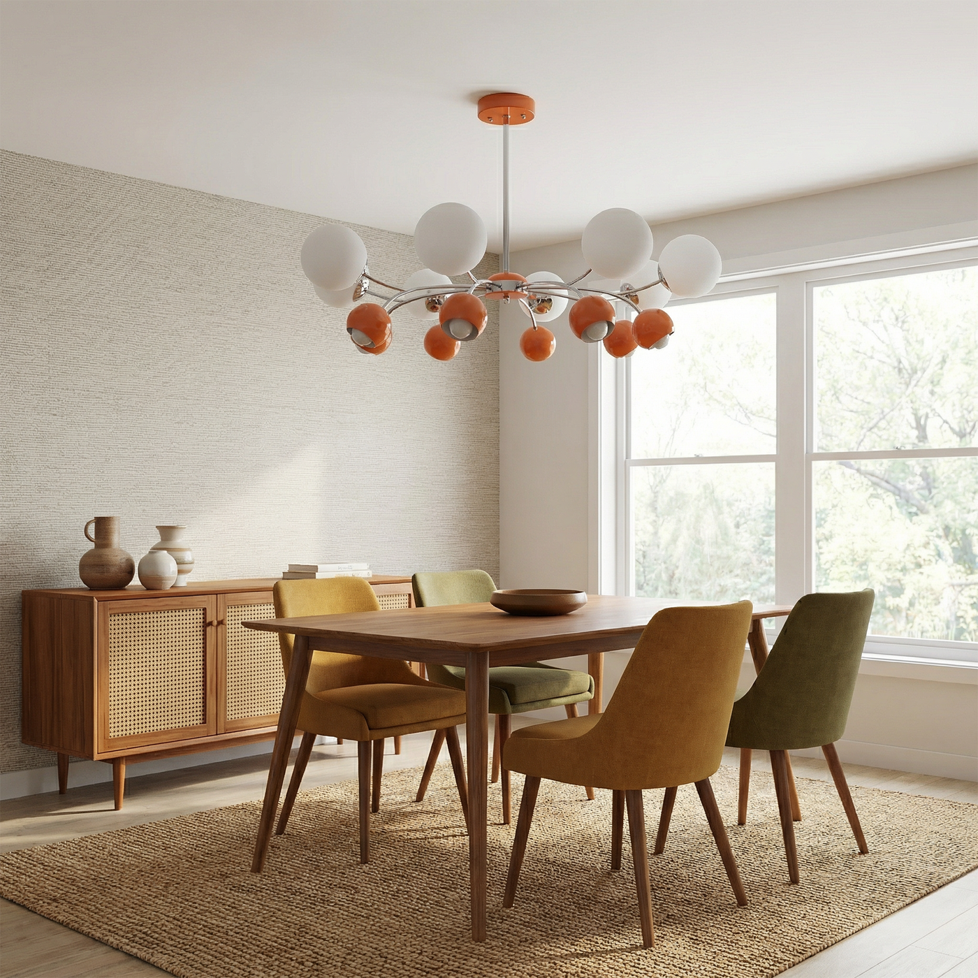 Plafonnier Fluide Métal & Verre Halo Chaleureux – Vent Solaire