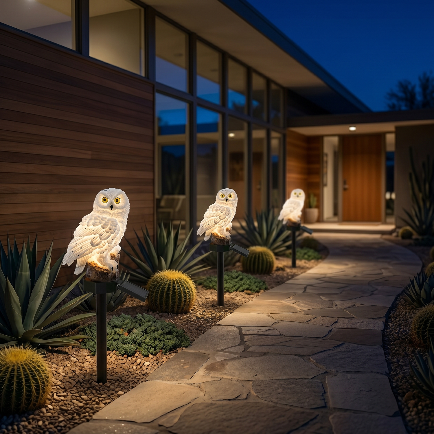 Lampe Solaire Extérieure en Forme de Hibou – Owlenza