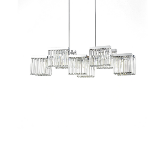 Suspension Cristal Moderne E14 pour Salle à Manger – Crystarène