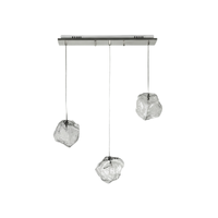 Suspension Verre Clair Design Épuré Lumière Ambiante – Cristallin
