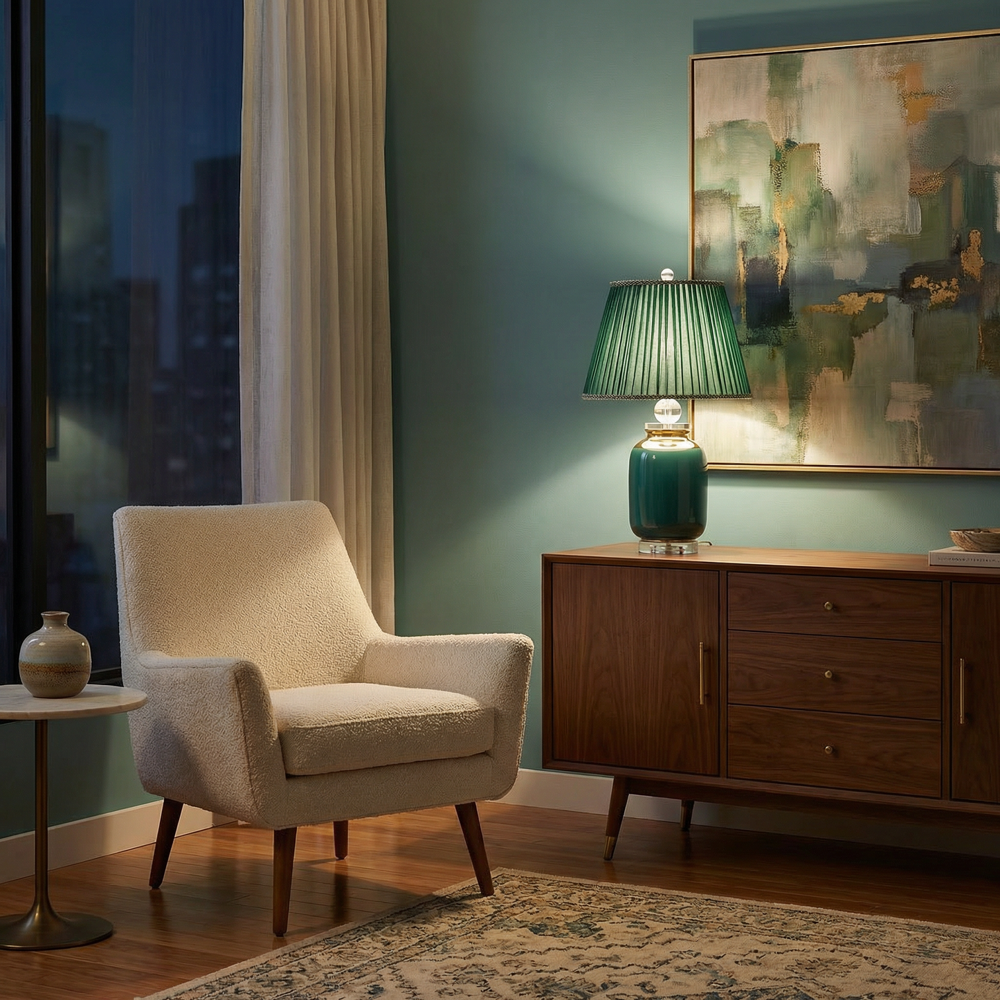 Lampe à poser Emeraudia vue détail | Luxarmonie