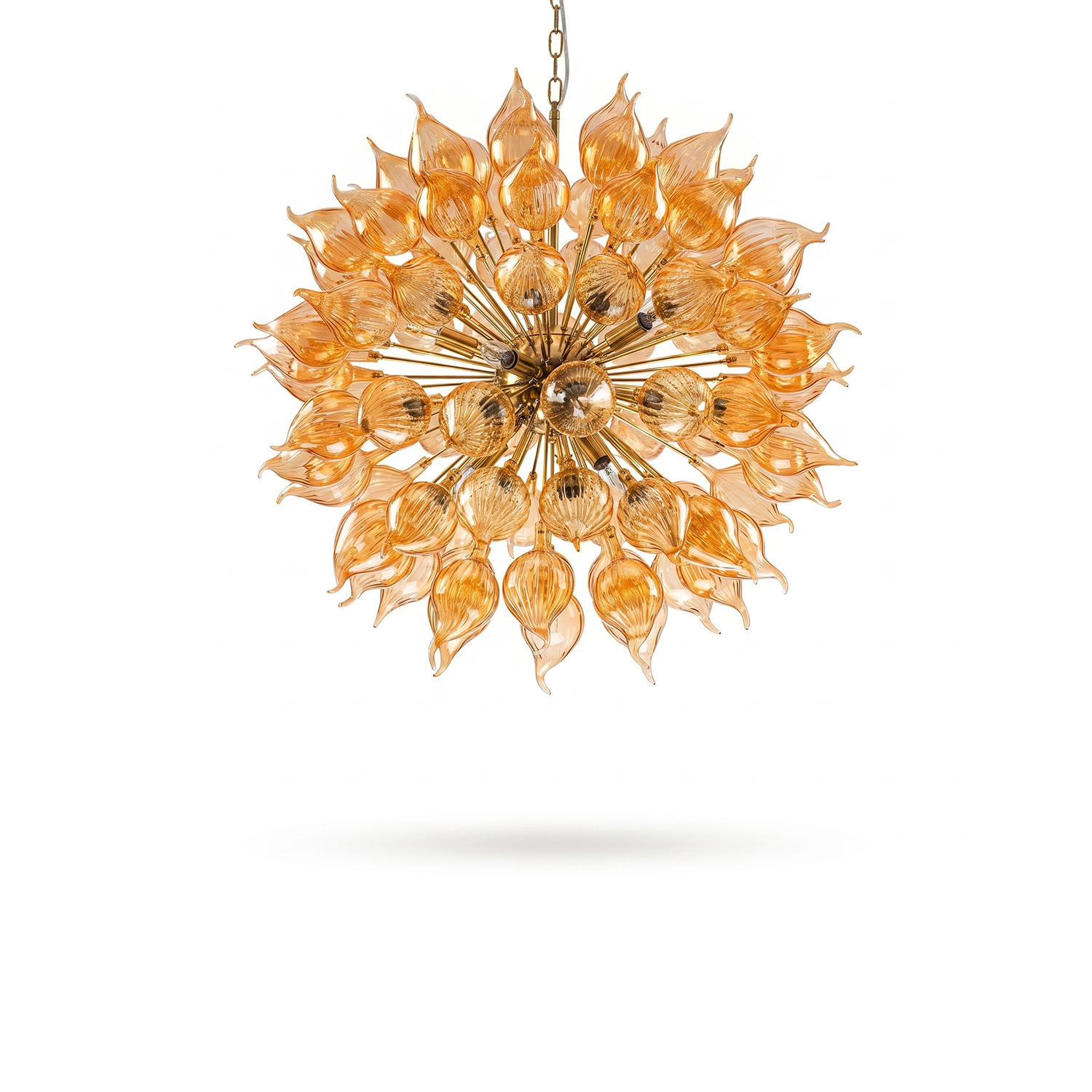 Lustre en Verre Soufflé Orange Style Sputnik – Dandelionis