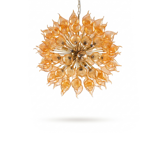 Lustre en Verre Soufflé Orange Style Sputnik – Dandelionis