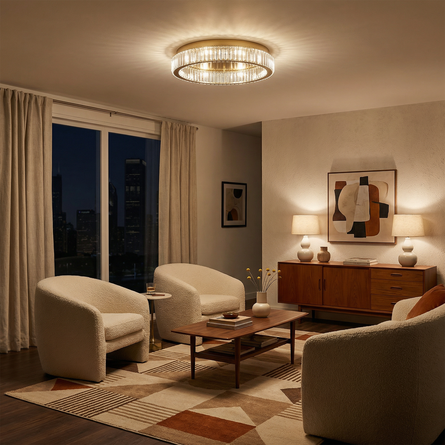 Plafonnier Halo Doré vue détail | Luxarmonie