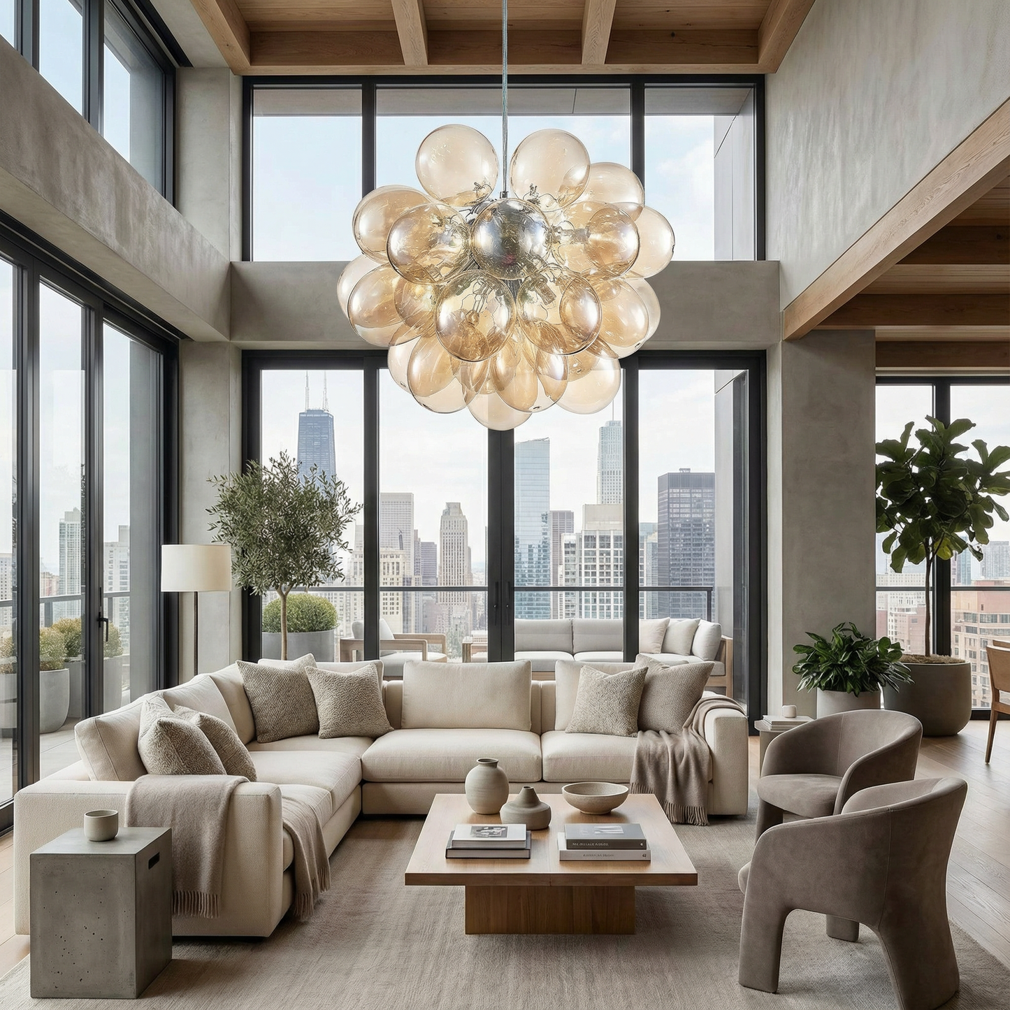 Lustre Orbalique vue ambiance | Luxarmonie