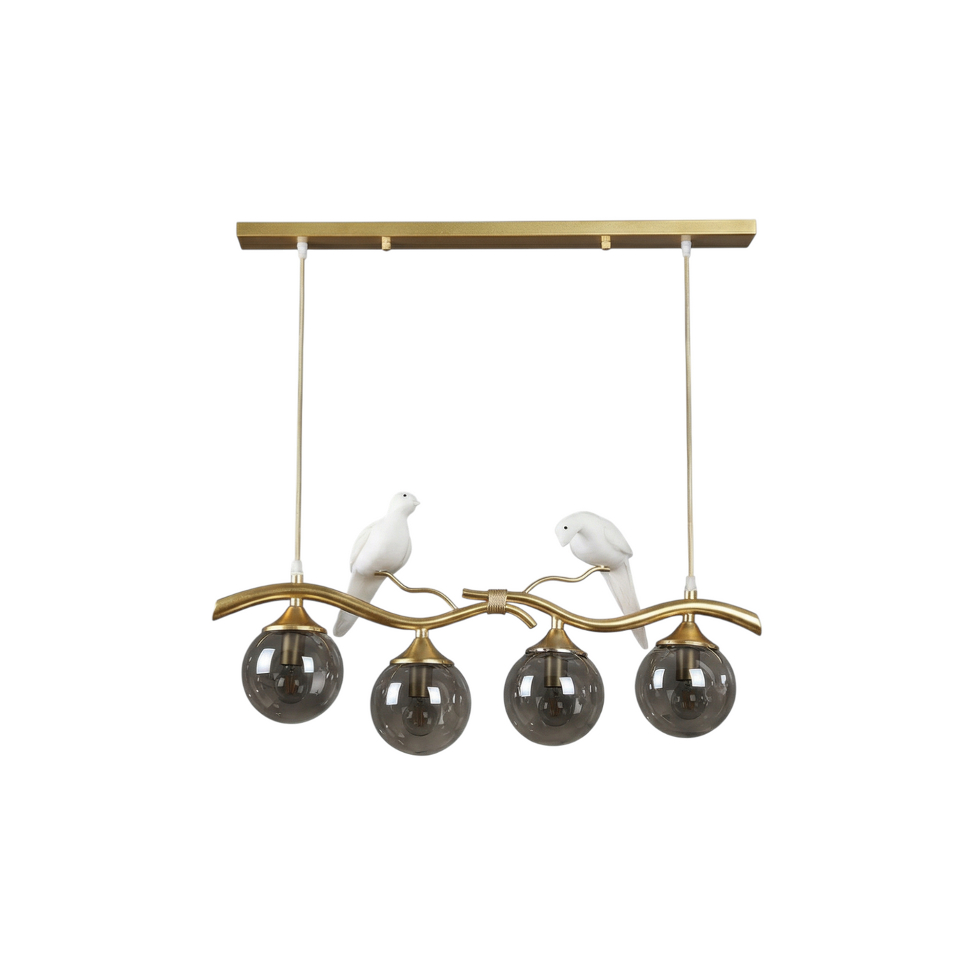 Lustre Bambou Métal LED Design Moderne – Malaria