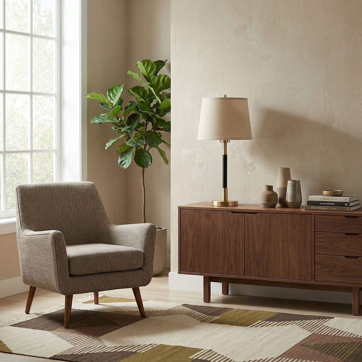 Lampe de Chevet Haut de Gamme avec Variateur et Finitions Dorées – Althéa