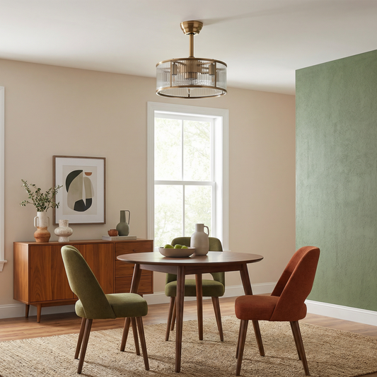 Plafonnier industriel en laiton doré pour cuisine – Artéor