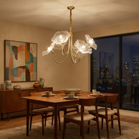 Lustre nordique moderne en chrome poli pour salle à manger – Navélice