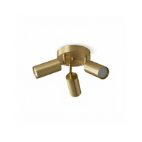 Plafonnier Minimaliste Doré Double LED Élégance Moderne – Laiton