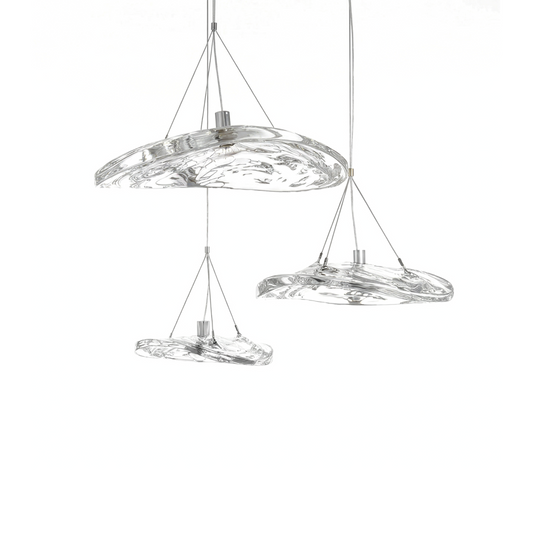 Suspension Intérieure Haute Gamme en Pierre de Verre Brillante – Aurora