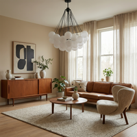 Suspension à boules de verre et LED – Hypnotique Orbe