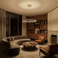 Lustre contemporain en pierre et acier pour salle à manger – Silexor