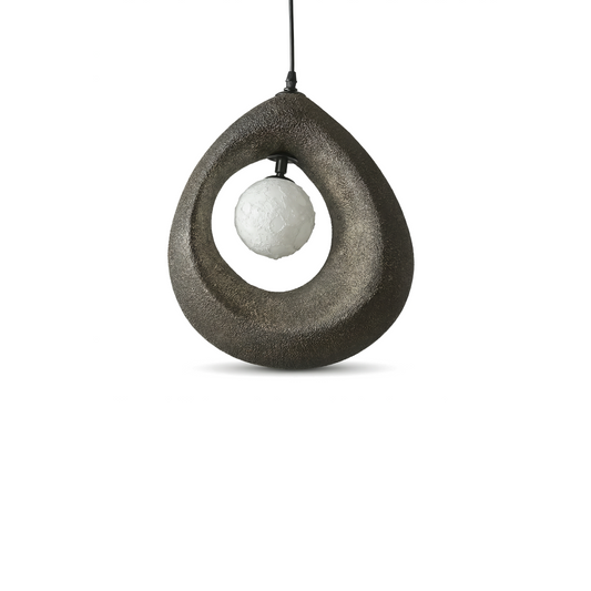 Suspension apaisante Style Wabi-Sabi Forme Galet – Lueur de Galet