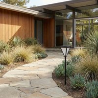 Lampe d'extérieur LED en métal noir design contemporain – Oranys