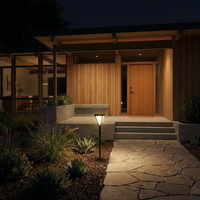 Lampe d'extérieur LED en métal noir design contemporain – Oranys