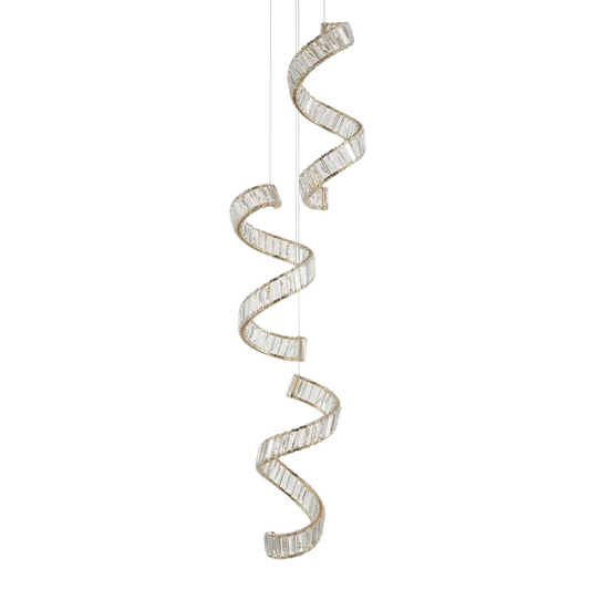 Lustre Cristal Doré pour Espaces Luxueux – Auréosial