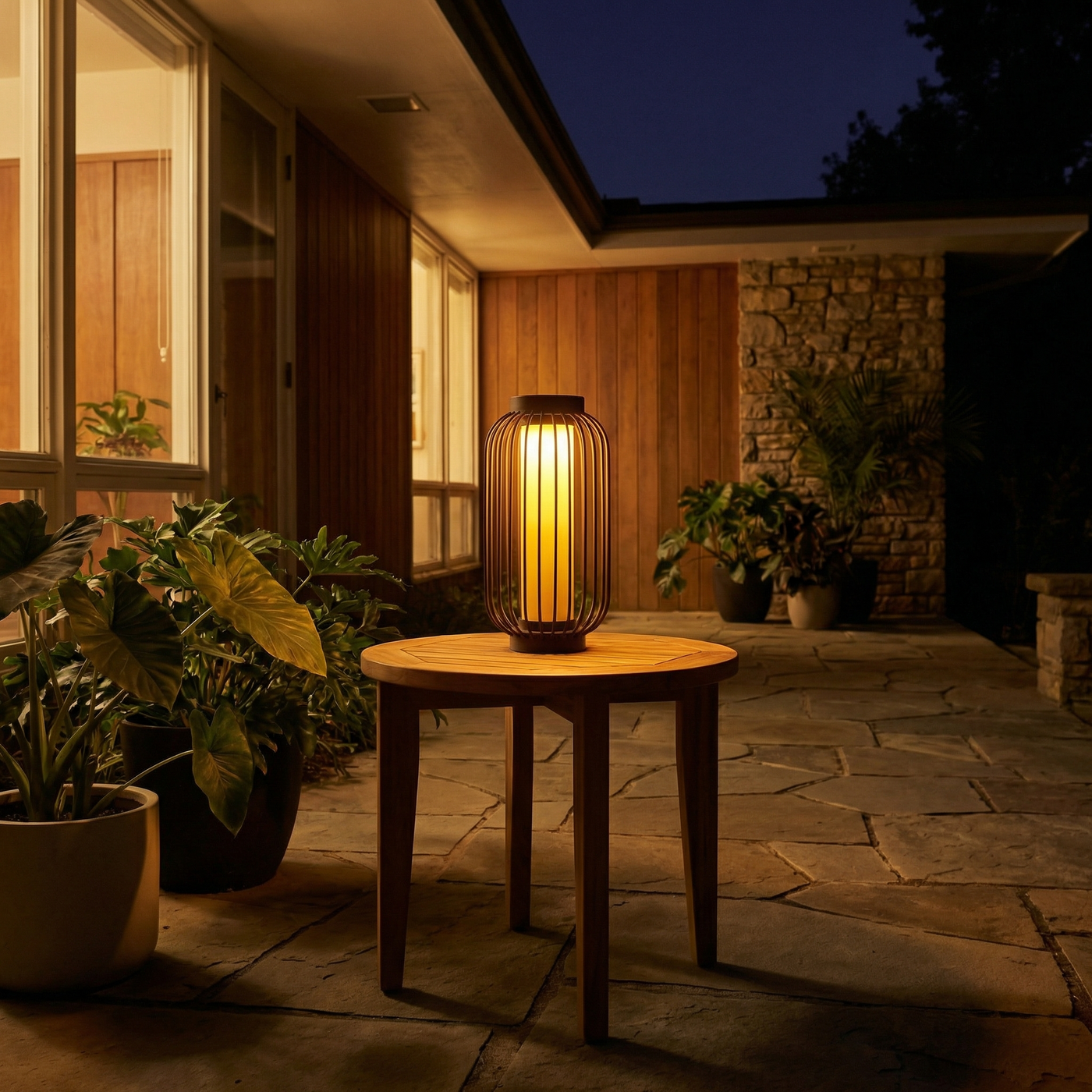 Lampe de pelouse moderne en acier inoxydable – Taléria