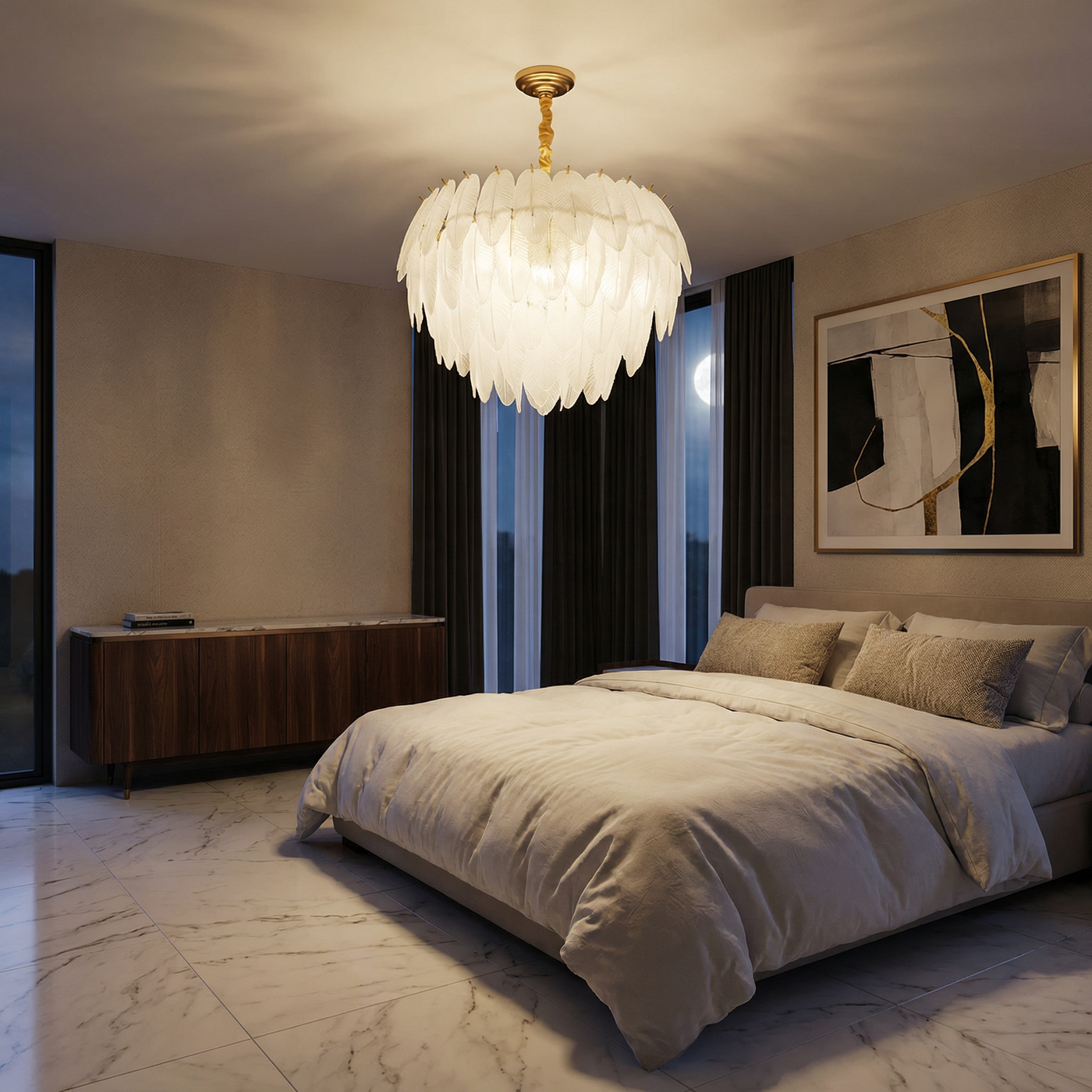 Lustre Moderne Finition Métal Brillant – Tylma