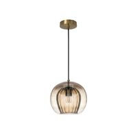 Suspension Verre Design Moderne Éclairage LED – Éclat Ambre