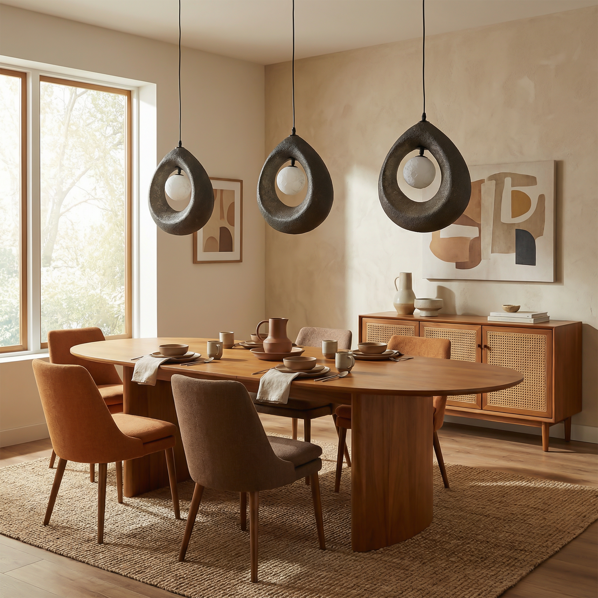 Suspension Lueur de Galet vue ambiance | Luxarmonie