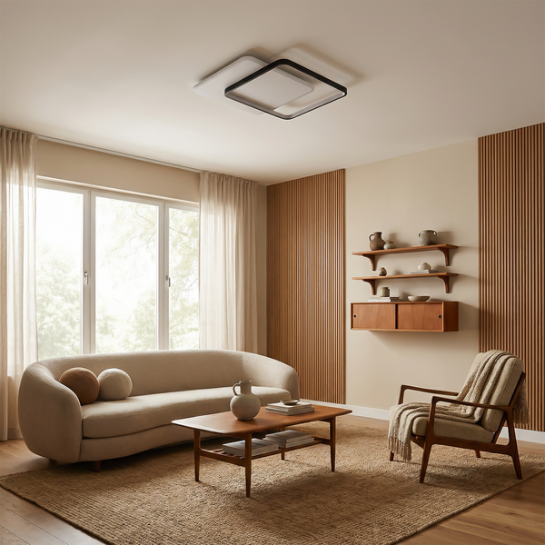 Plafonnier LED Dimmable Design Givré Moderne – Ulya