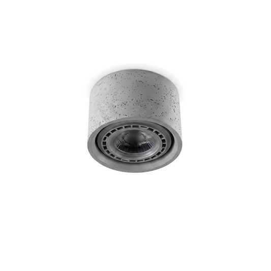 Plafonnier béton gris minimaliste salon – Modèle Orsyn