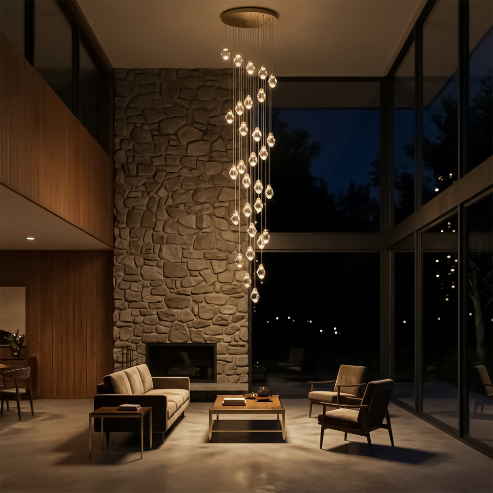 Lustre Cristal Éclat Somptueux Design Contemporain – Oris