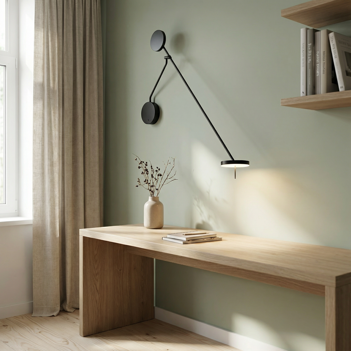 Applique Murale Noire en Métal pour Chambre et Bureau – Oréclaire