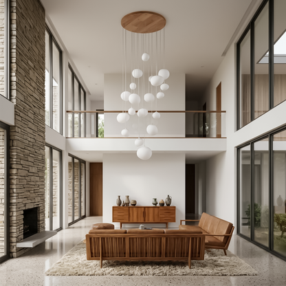 Lustre moderne en alliage pour salons et escaliers – Orialys