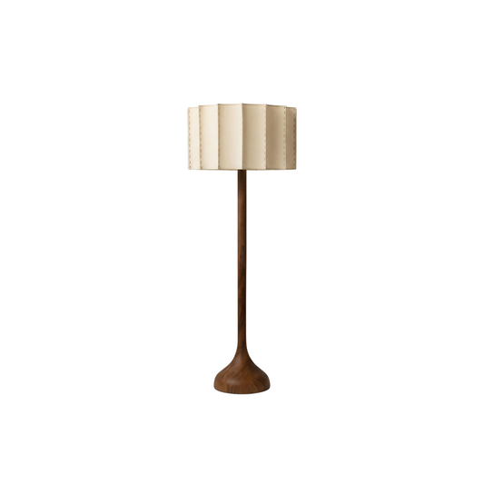 Lampe sur pied en bois style Wabi-Sabi pour salon – Armonique