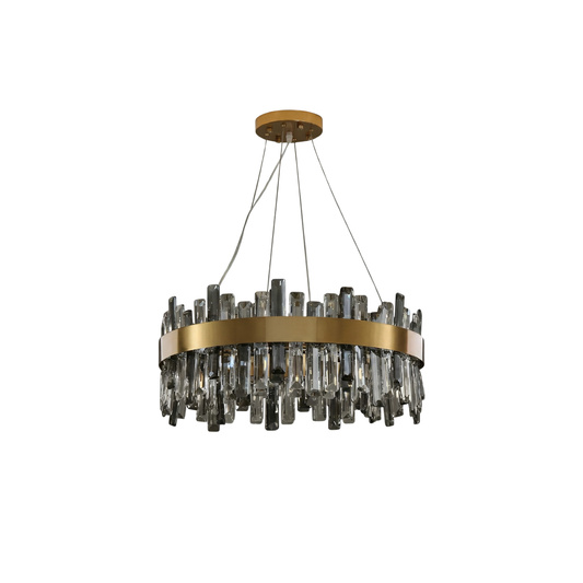 Lustre Circulaire Or Cristal Haute Brillance Design Royal – Vella