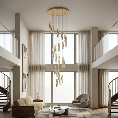 Lustre Cristaria vue ambiance | Luxarmonie