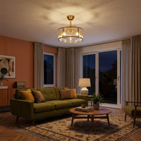 Plafonnier industriel en laiton doré pour cuisine – Artéor