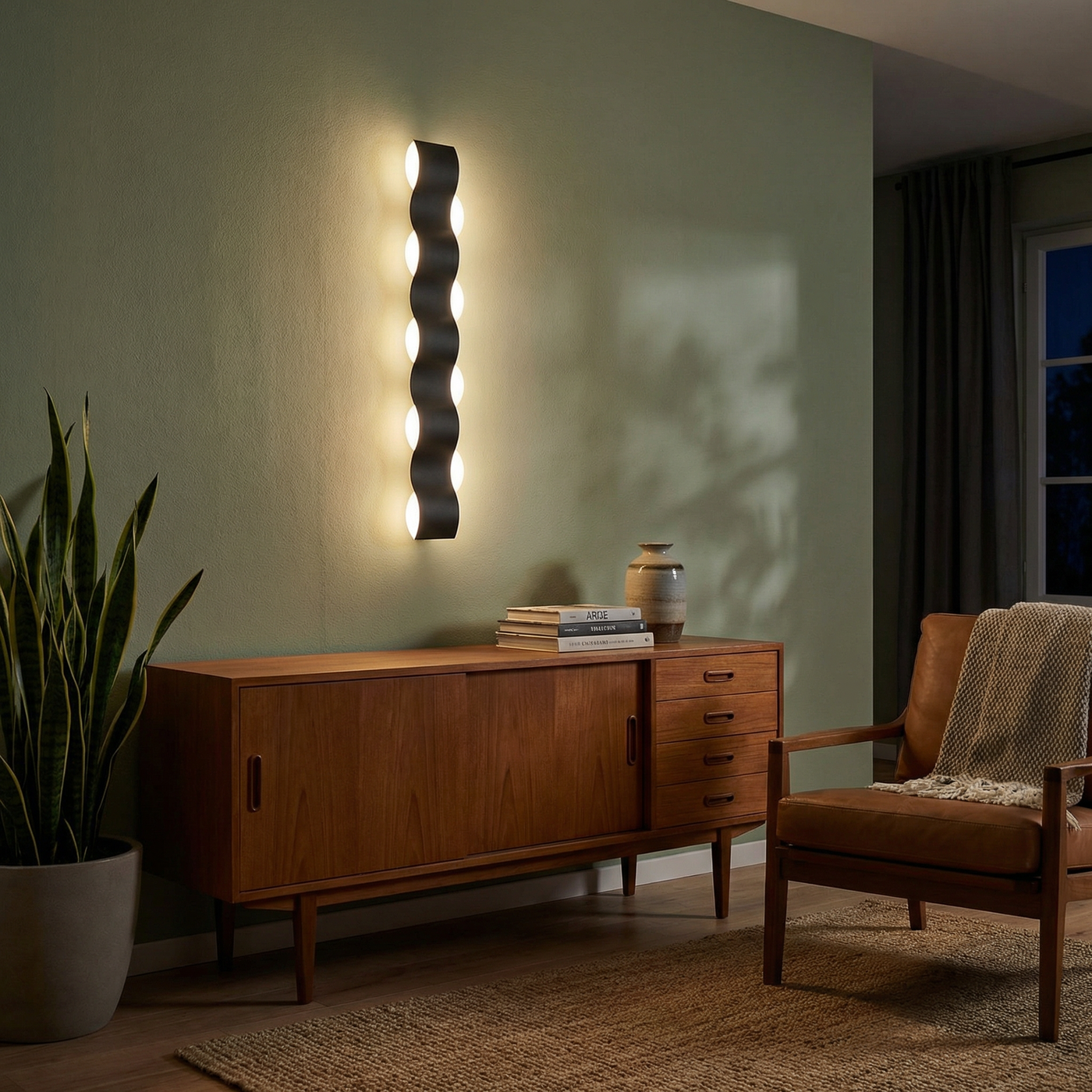 Applique murale extérieure en fer moderne – Ondulys