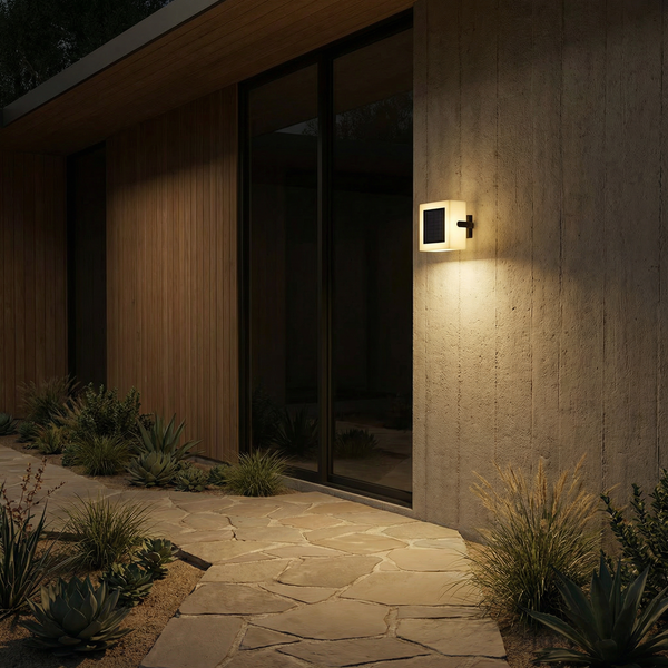 Lampe de Colonne Solaire en Acier Inoxydable pour Jardin – Solastuce