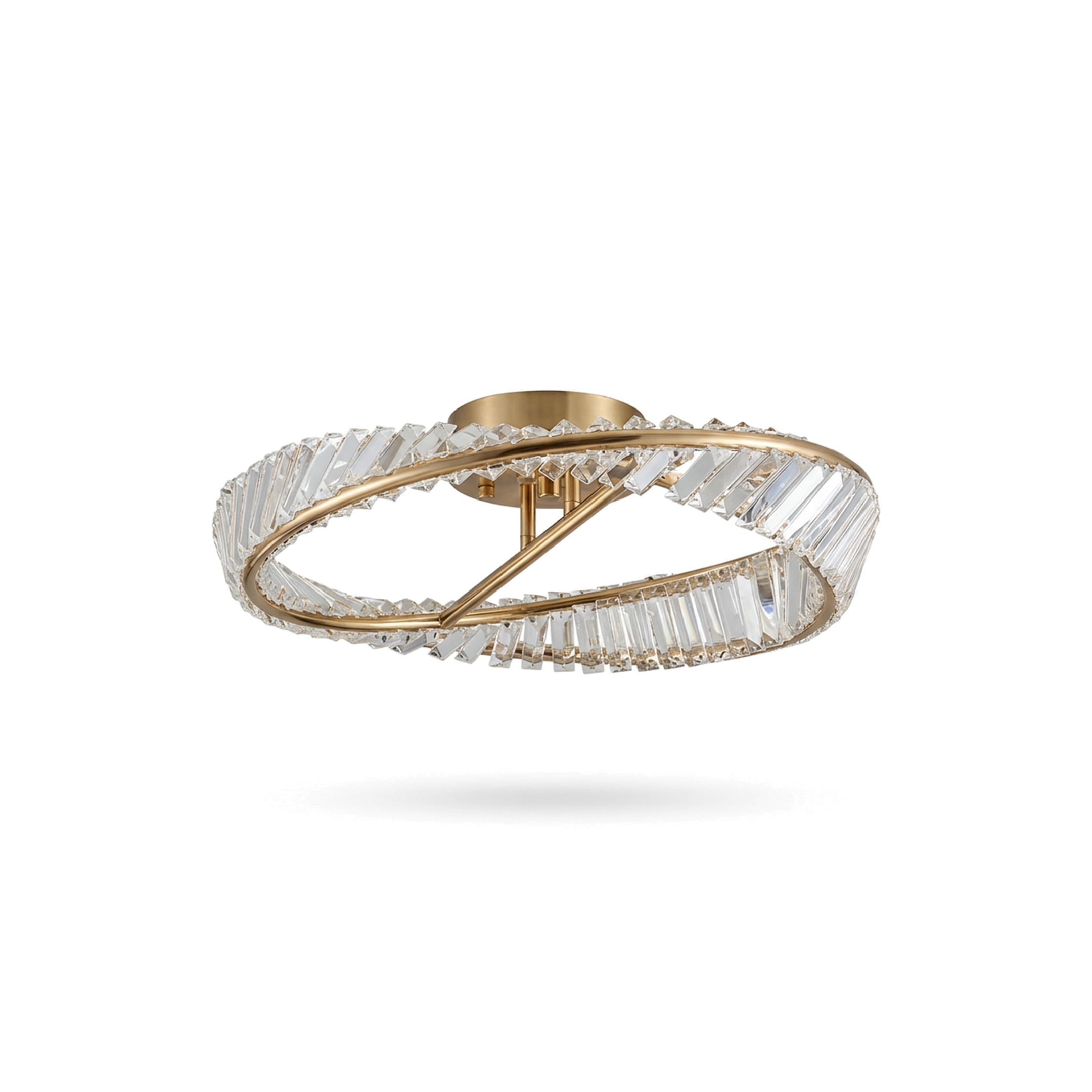 Plafonnier design avec cristaux et finition élégante – Lussuoso