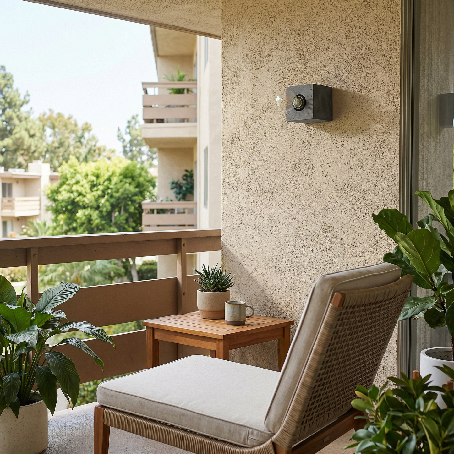 Applique murale béton gris minimaliste – modèle Arkanor