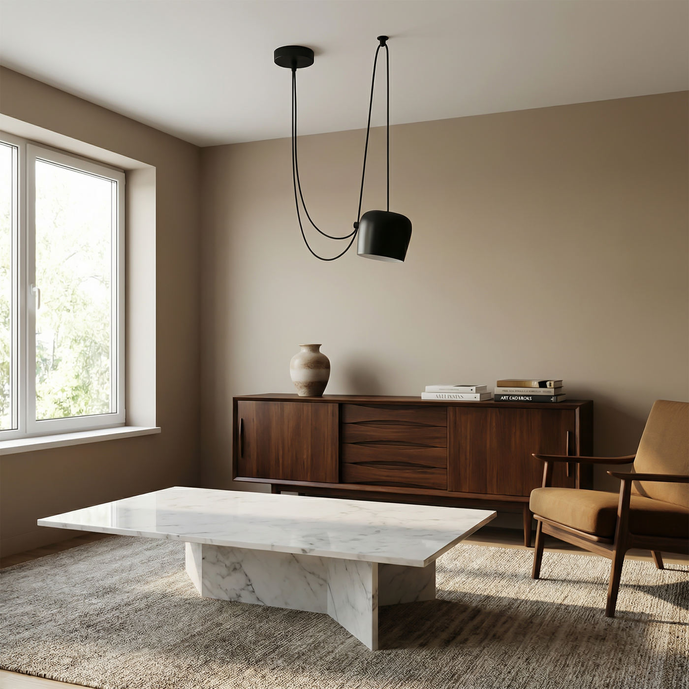 Suspension Intérieure Design Métal Minimaliste 45 cm – Indusline